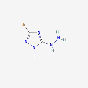 molecular formula C3H6BrN5 B580331 3-bromo-5-hydrazino-1-methyl-1H-1,2,4-triazole CAS No. 1243250-18-1
