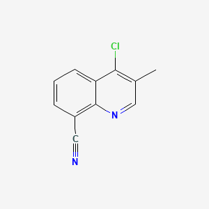 molecular formula C11H7ClN2 B580332 4-氯-3-甲基喹啉-8-碳腈 CAS No. 1334405-50-3