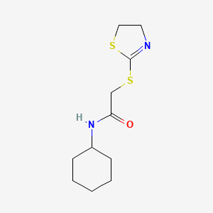 molecular formula C11H18N2OS2 B5803320 N-cyclohexyl-2-(4,5-dihydro-1,3-thiazol-2-ylthio)acetamide 