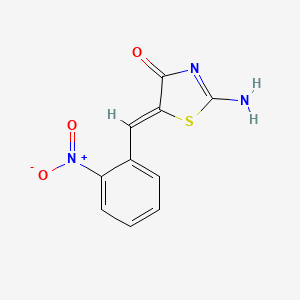molecular formula C10H7N3O3S B5803322 2-imino-5-(2-nitrobenzylidene)-1,3-thiazolidin-4-one 