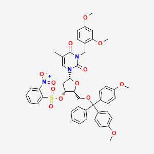 molecular formula C46H45N3O13S B580333 Dimethoxybenzyl-FLT-precursor CAS No. 290371-75-4