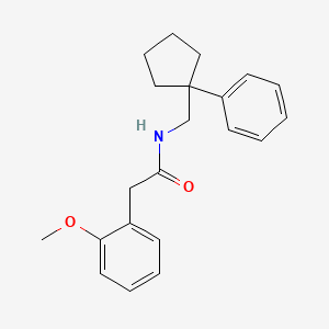 molecular formula C21H25NO2 B5803344 2-(2-methoxyphenyl)-N-[(1-phenylcyclopentyl)methyl]acetamide 