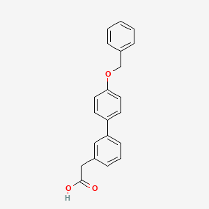 molecular formula C21H18O3 B580335 3-(4-苄氧基苯基)苯乙酸 CAS No. 1355248-18-8