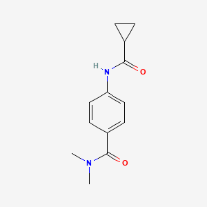 molecular formula C13H16N2O2 B5803355 4-[(cyclopropylcarbonyl)amino]-N,N-dimethylbenzamide 