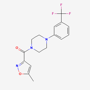 molecular formula C16H16F3N3O2 B5803359 1-[(5-methyl-3-isoxazolyl)carbonyl]-4-[3-(trifluoromethyl)phenyl]piperazine 