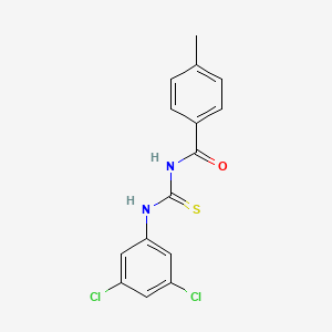 molecular formula C15H12Cl2N2OS B5803380 N-{[(3,5-dichlorophenyl)amino]carbonothioyl}-4-methylbenzamide 