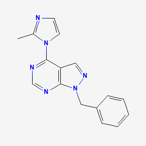 molecular formula C16H14N6 B5803381 1-benzyl-4-(2-methyl-1H-imidazol-1-yl)-1H-pyrazolo[3,4-d]pyrimidine 