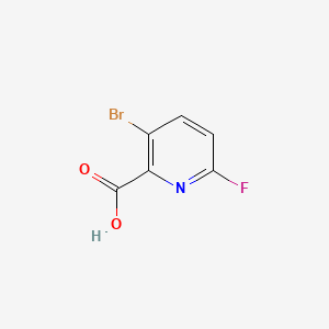 molecular formula C6H3BrFNO2 B580339 3-溴-6-氟吡啶甲酸 CAS No. 1211589-43-3