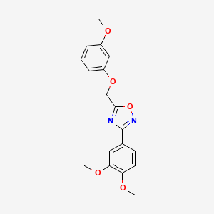 molecular formula C18H18N2O5 B5803394 3-(3,4-dimethoxyphenyl)-5-[(3-methoxyphenoxy)methyl]-1,2,4-oxadiazole 