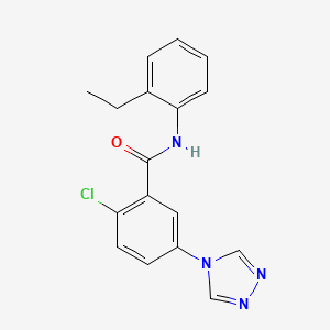 molecular formula C17H15ClN4O B5803402 2-chloro-N-(2-ethylphenyl)-5-(4H-1,2,4-triazol-4-yl)benzamide 