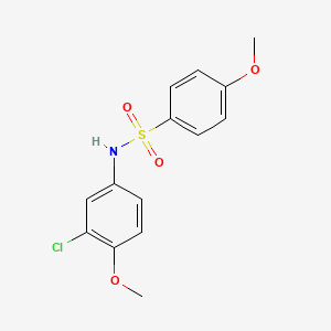 molecular formula C14H14ClNO4S B5803407 N-(3-chloro-4-methoxyphenyl)-4-methoxybenzenesulfonamide 