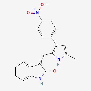 B580341 (Z)-3-((5-methyl-3-(4-nitrophenyl)-1H-pyrrol-2-yl)methylene)indolin-2-one CAS No. 1312226-28-0