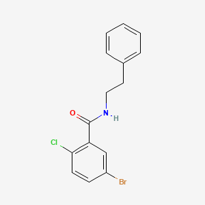 molecular formula C15H13BrClNO B5803412 5-bromo-2-chloro-N-(2-phenylethyl)benzamide 
