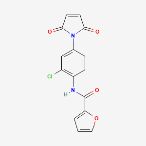 molecular formula C15H9ClN2O4 B5803472 N-[2-chloro-4-(2,5-dioxo-2,5-dihydro-1H-pyrrol-1-yl)phenyl]-2-furamide 