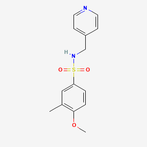 molecular formula C14H16N2O3S B5803509 4-methoxy-3-methyl-N-(4-pyridinylmethyl)benzenesulfonamide 