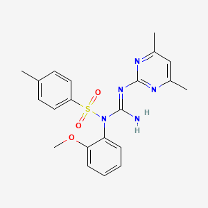 molecular formula C21H23N5O3S B5803515 N-[[(4,6-dimethyl-2-pyrimidinyl)amino](imino)methyl]-N-(2-methoxyphenyl)-4-methylbenzenesulfonamide 