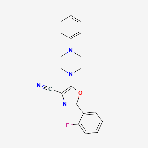 molecular formula C20H17FN4O B5803532 2-(2-fluorophenyl)-5-(4-phenyl-1-piperazinyl)-1,3-oxazole-4-carbonitrile 