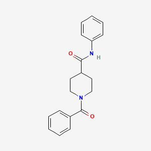 molecular formula C19H20N2O2 B5803538 1-benzoyl-N-phenyl-4-piperidinecarboxamide 