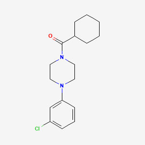 molecular formula C17H23ClN2O B5803551 1-(3-chlorophenyl)-4-(cyclohexylcarbonyl)piperazine 