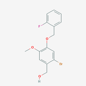 {2-bromo-4-[(2-fluorobenzyl)oxy]-5-methoxyphenyl}methanol