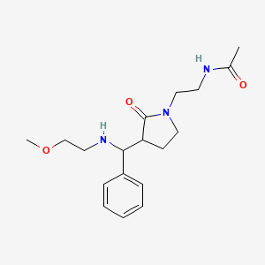 B580359 N-(2-(3-((2-methoxyethylamino)(phenyl)methyl)-2-oxopyrrolidin-1-yl)ethyl)acetamide CAS No. 1246653-52-0