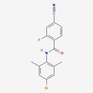 molecular formula C16H12BrFN2O B5803598 N-(4-bromo-2,6-dimethylphenyl)-4-cyano-2-fluorobenzamide 