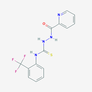 molecular formula C14H11F3N4OS B5803601 2-(2-pyridinylcarbonyl)-N-[2-(trifluoromethyl)phenyl]hydrazinecarbothioamide 