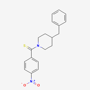 molecular formula C19H20N2O2S B5803605 4-benzyl-1-[(4-nitrophenyl)carbonothioyl]piperidine 