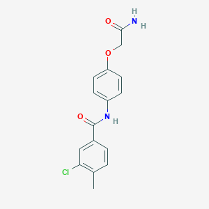 molecular formula C16H15ClN2O3 B5803606 N-[4-(2-amino-2-oxoethoxy)phenyl]-3-chloro-4-methylbenzamide 