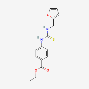 molecular formula C15H16N2O3S B5803617 ethyl 4-({[(2-furylmethyl)amino]carbonothioyl}amino)benzoate 