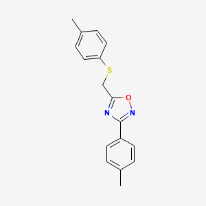 3-(4-methylphenyl)-5-{[(4-methylphenyl)thio]methyl}-1,2,4-oxadiazole