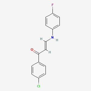 molecular formula C15H11ClFNO B5803639 1-(4-chlorophenyl)-3-[(4-fluorophenyl)amino]-2-propen-1-one 