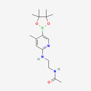 B580364 n-(2-(4-Methyl-5-(4,4,5,5-tetramethyl-1,3,2-dioxaborolan-2-yl)pyridin-2-ylamino)ethyl)acetamide CAS No. 1354911-14-0