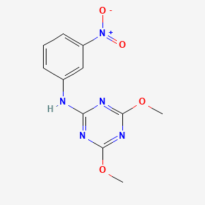molecular formula C11H11N5O4 B5803649 4,6-dimethoxy-N-(3-nitrophenyl)-1,3,5-triazin-2-amine 
