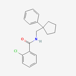 molecular formula C19H20ClNO B5803662 2-chloro-N-[(1-phenylcyclopentyl)methyl]benzamide 