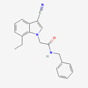 N-benzyl-2-(3-cyano-7-ethyl-1H-indol-1-yl)acetamide