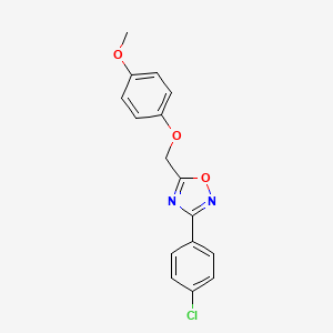molecular formula C16H13ClN2O3 B5803696 3-(4-chlorophenyl)-5-[(4-methoxyphenoxy)methyl]-1,2,4-oxadiazole 