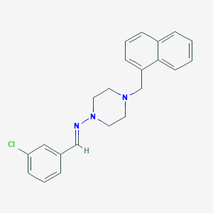 N-(3-chlorobenzylidene)-4-(1-naphthylmethyl)-1-piperazinamine