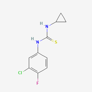 molecular formula C10H10ClFN2S B5803710 N-(3-chloro-4-fluorophenyl)-N'-cyclopropylthiourea 