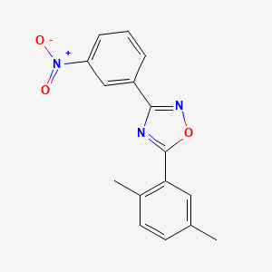 molecular formula C16H13N3O3 B5803716 5-(2,5-dimethylphenyl)-3-(3-nitrophenyl)-1,2,4-oxadiazole 