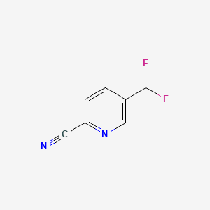 molecular formula C7H4F2N2 B580373 5-(二氟甲基)吡啶甲腈 CAS No. 1211540-57-6