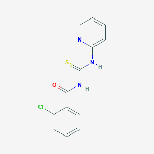 molecular formula C13H10ClN3OS B5803737 2-chloro-N-[(2-pyridinylamino)carbonothioyl]benzamide 