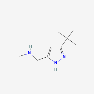 B580375 1-(3-tert-butyl-1H-pyrazol-5-yl)-N-methylmethanamine CAS No. 1232137-17-5