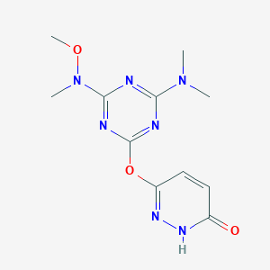 molecular formula C11H15N7O3 B5803753 6-({4-(dimethylamino)-6-[methoxy(methyl)amino]-1,3,5-triazin-2-yl}oxy)-3-pyridazinol 