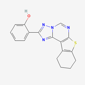 molecular formula C17H14N4OS B5803788 2-(8,9,10,11-tetrahydro[1]benzothieno[3,2-e][1,2,4]triazolo[1,5-c]pyrimidin-2-yl)phenol CAS No. 5721-93-7