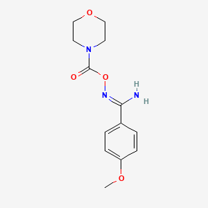 4-methoxy-N'-[(4-morpholinylcarbonyl)oxy]benzenecarboximidamide