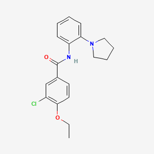 molecular formula C19H21ClN2O2 B5803856 3-chloro-4-ethoxy-N-[2-(1-pyrrolidinyl)phenyl]benzamide 