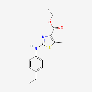 molecular formula C15H18N2O2S B5803884 ethyl 2-[(4-ethylphenyl)amino]-5-methyl-1,3-thiazole-4-carboxylate 
