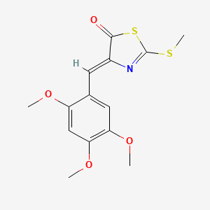 molecular formula C14H15NO4S2 B5803892 2-(methylthio)-4-(2,4,5-trimethoxybenzylidene)-1,3-thiazol-5(4H)-one 