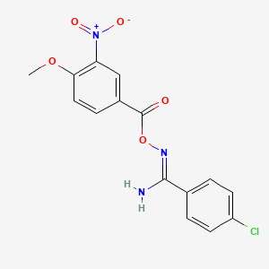 molecular formula C15H12ClN3O5 B5803894 4-chloro-N'-[(4-methoxy-3-nitrobenzoyl)oxy]benzenecarboximidamide 